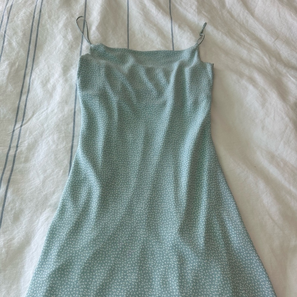 Light blue floral summer dress